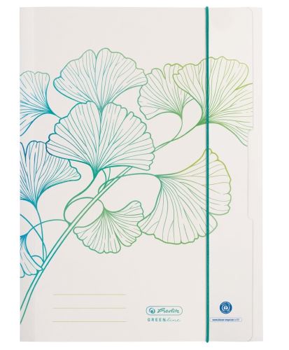 Desky s gumičkou GREENline - A4 Ginkgo, papírové, 3 chlopně          50033935