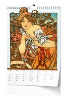 Kalendář nástěnný - Alfons Mucha 2027 - poznámkový - A3   BNF13-27 (2)