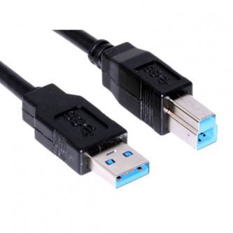 USB kabel (3.0), USB A samec - USB 3.0 B samec, 1.8m, černý