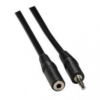 Audio kabel prodlužovací - Jack (3.5mm) samec, Jack (3.5mm) samice, 10m, černá