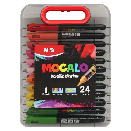 Popisovač akrylový M&G MOCALO Acrylic Marker sada 24ks