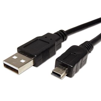 USB kabel LOGO - (2.0), USB A samec - miniUSB samec, 3m, černý