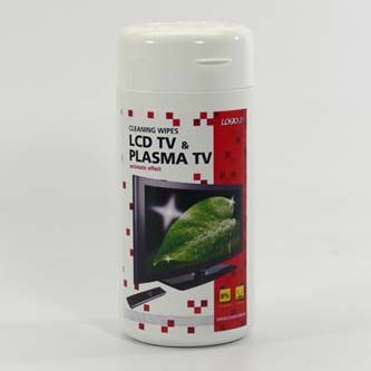 Čisticí trhací ubrousky - na LCD, plazma TV, dóza, 100ks, LOGO