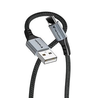 USB kabel Verbatim - USB A samec - USB C samec, 18W, 1.2m, černý, box, 31843