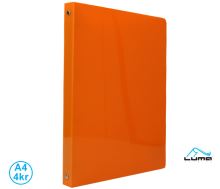 Pořadač A4 NEON - 4 kroužkový oranžový (1)