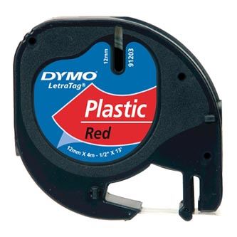 Páska do tiskárny štítků DYMO, 91203, S0721630, černý tisk/červený podkla