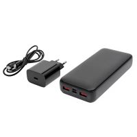 Powerbanka Platinet - 3v1, 20000mAh + Nabíječka 20W, kabel USB   PMPB20SETB