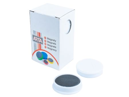 Magnety ARTA průměr 30mm, bílé 10ks/bal.