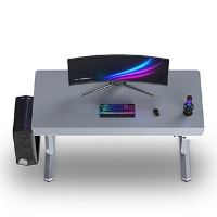Herní stůl ULTRADESK QUEST - 140x70cm, 72-120cm, šedá-šedá (24)