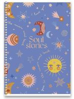 Kroužkový blok Shkolyaryk Soul Stories - B5, čtverečkovaný, MIX