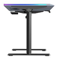 Herní stůl ULTRADESK QUEST- 140x70cm, 72-120cm, černá-šedá (13)