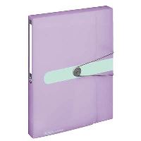 Box na spisy  HERLITZ A4/4 cm, fialový - transparentní      11408994 (1)