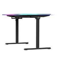 Herní stůl ULTRADESK QUEST - 140x70cm, 72-120cm, černá-bílá (34)