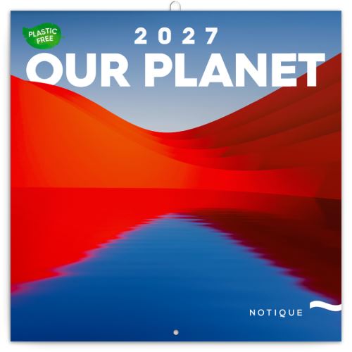 Kalendář poznámkový - Naše Planeta 2027 - PLASTIC FREE - 30 x 30 cm   PGP-36978