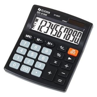 Kalkulačka Eleven SDC810NR, černá, stolní, desetimístná, duální napájení