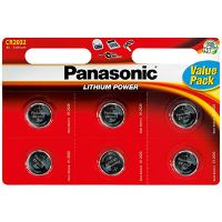 Baterie lithiová, CR2032, 3V, Panasonic, blistr, 6-pack,