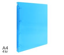 Pořadač A4 diagonální - 4 kroužkový modrý (1)