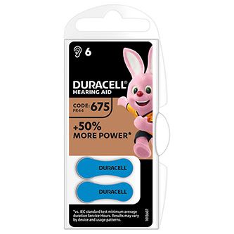 Baterie Duracell zinkovzdušná ZA, 6-pack