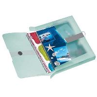 Box na spisy  HERLITZ A4/4 cm, mint - transparentní      11409000 (2)