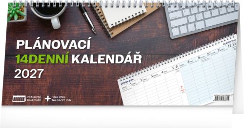 Kalendář stolní - Pracovní 2027 – 14denní - 33 x 14,5 cm   PGS-36884