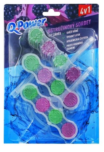Osvěžovač WC Q Power  Ostružina  3x 50g