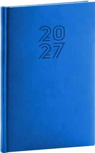Diář týdenní - Aprint 2027 - modrý - 15 x 21 cm   PGD-TA5AP-7914