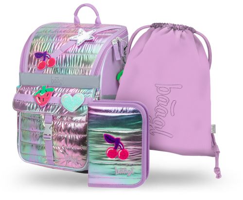 Školní set BAAGL - Zippy Lavender - aktovka, penál, sáček   A-35952