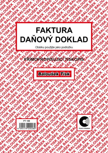 Faktura - daňový doklad A5, propisující PT199