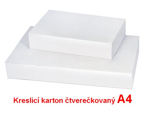 Kreslící karton A4/220g (čtvereček)