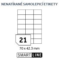 Etikety EUROLABELS 70x42,3mm, bílé 21ks/arch, 100 archů, samolepící