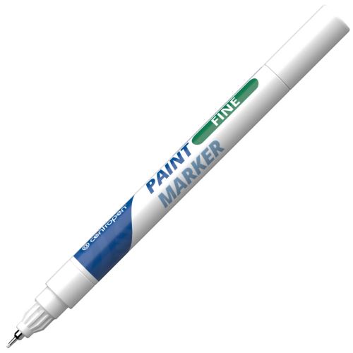 Popisovač lakový 9211/1 BL, bílý, 0,7mm, tenký plastový hrot, CENTROPEN