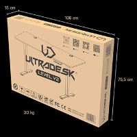 Herní stůl ULTRADESK LEVEL V2 WHITE, 140x68cm, 72-117cm, elektricky nastavitelná výška (16)