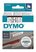Páska Dymo D1 19mm x7m černý tisk/bílý podklad, 45803, S0720830,