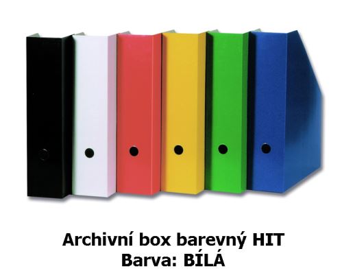 Archivní box barevný HIT, seříznutý, bílý 32,5x25,5x7,5cm, 1ks/30 216.02