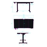Herní stůl ULTRADESK LEVEL V2 BLUE - 140x68cm, 72-117cm, nastavitelná výška (9)