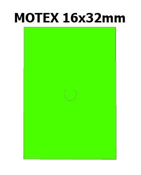 Etikety cenové 16x23mm/54kot (870et) Motex obdélníkové signální zelené