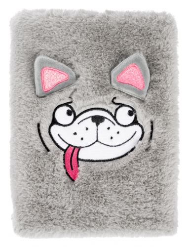 Notes BAAGL Doggie - plyšový, linkovaný, 13 x 21cm          A-8158