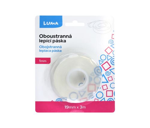 Lepící páska oboustranná montážní gelová 19mmx3m transparentní LUMA
