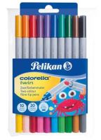 Fixy Colorella PELIKAN - Twin, oboustranné 10ks = 20 barev      00949511