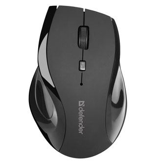 Myš Defender Accura MM-295, 1600DPI, 2.4 [GHz], optická, 6tl., bezdrátová, černá, 1 ks AA,
