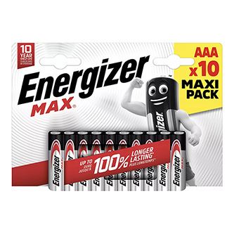 Baterie alkalická ENERGIZER MAX AAA, 10-pack
