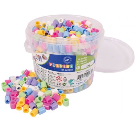 Korálky zažehlovací velké- maxi XL v kbelíčku- 950ks pastel barvy    2456208