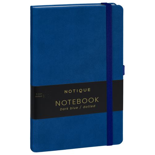 Notes Tmavě modrý, tečkovaný, 13 × 21 cm      A-33203