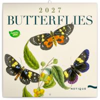Kalendář poznámkový - Motýli 2027 - PLASTIC FREE - 30 x 30 cm   PGP-36980