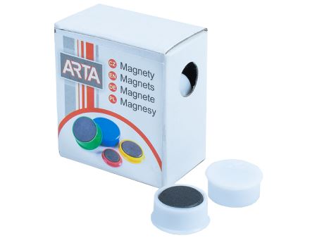 Magnety ARTA průměr 16mm, bílé, 10ks/bal.