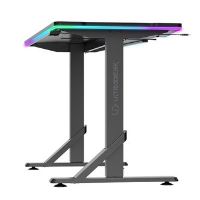 Herní stůl ULTRADESK IRON BLACK 132,5x60,5 cm, 71-81  cm, mechanicky nastavitelná výška,R (23)