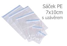 Sáček PE  7x10 uzávěr 100ks/1000ks krabice 30mic