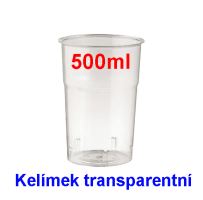 Kelímek 0,5l TRANSPARENT PP/50ks