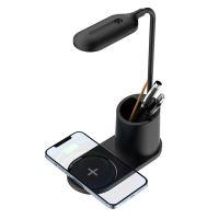 Stolní LED lampa Platinet - 3W - bezdrátové nabíjení - černá   PLADLL1930N (1)