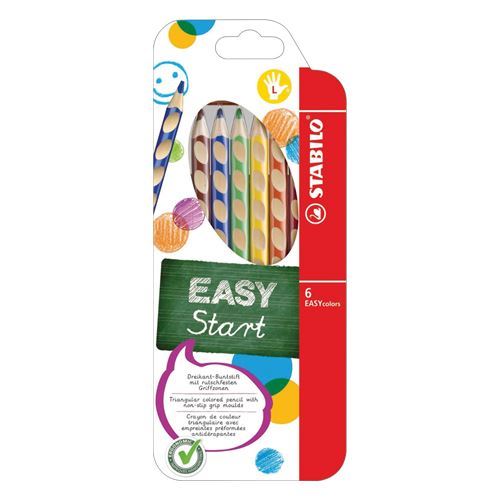 Pastelky trojhranné STABILO EASYcolors pro leváky 6 ks     0331 6